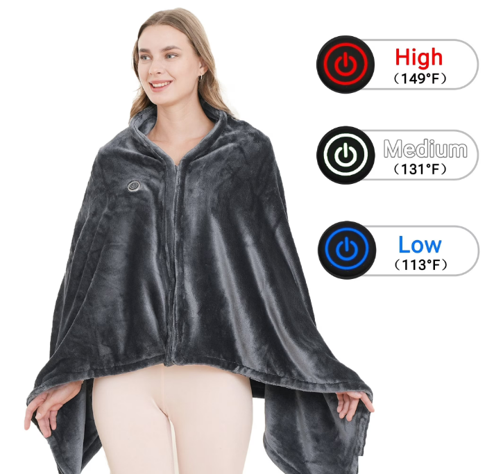 Warmth-USB Heated Blanket 3 Heating Levels