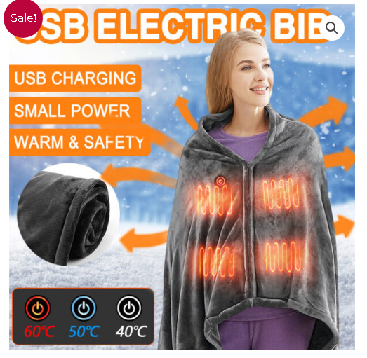 Warmth-USB Heated Blanket 3 Heating Levels